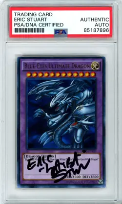 PSA Signed Eric Stuart Yu-Gi-Oh! TCG Blue-Eyes Ultimate Dragon LDK2-ENK40 - Image 1