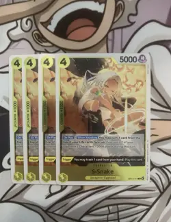 4x S-Snake Playset OP13-114 x4 Carrying On His Will One Piece TCG - English NM - Image 1