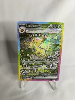 Pokemon TCG Prismatic Evolutions Leafeon EX 144/131 Special Illustration Rare NM - Image 1