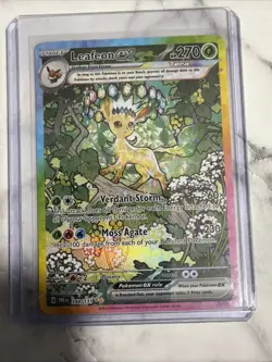 Pokemon TCG Prismatic Evolutions Leafeon EX 144/131 Special Illustration Rare - Image 1