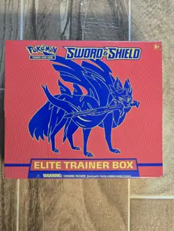 Pokemon TCG Sword and Shield Base Set Zacian Elite Trainer Box ETB New Sealed - Image 1