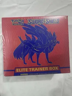 Pokemon TCG Sword and Shield Base Set ETB Elite Trainer Box Zacian, New - Sealed - Image 1