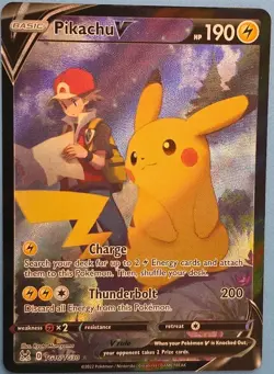 Pokemon Card - Pikachu V TG16/TG30 SWSH11: Lost Origin Trainer Gallery Holo - Image 1