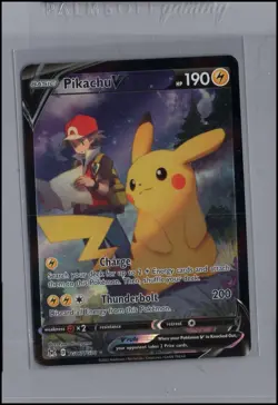 Pokemon Card Pikachu V (TG16/TG30) Trainer Gallery Holo Rare V Lost Origin - Image 1