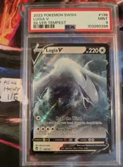 2022 Pokemon SWSH Silver Tempest 138 Lugia V PSA 9 MINT - Image 1