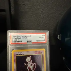 2000 POKEMON BASE SET 2 #10 MEWTWO-HOLO PSA 8 - Image 2
