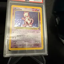 2000 POKEMON BASE SET 2 #10 MEWTWO-HOLO PSA 8 - Image 3