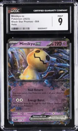 2023 POKEMON BLACK STAR PROMOS HOLO #004 MIMIKYU EX CGC 9 - Image 1