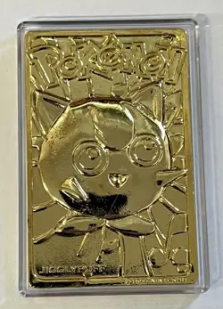 1999 Burger King Pokemon Pokeball with 23K Gold Plated Card JIGGLYPUFF Red COA - Image 2