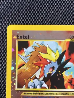 Entei 34 Swirl Black Star WOTC Movie Promo Reverse Holo Pokemon Card LP/NM - Image 3