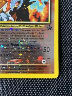 Entei 34 Swirl Black Star WOTC Movie Promo Reverse Holo Pokemon Card LP/NM - Image 5