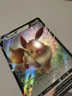 Eevee V SWSH065 - SWSH Black Star Promo Full Art - Pokemon TCG Card LP - Image 4