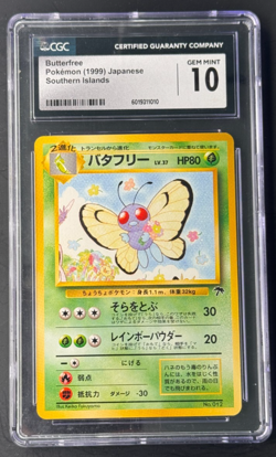 CGC 10 Butterfree - 1999 Japanese Southern Islands Pokemon Card - Image 1