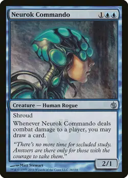 1x Neurok Commando - NM English MTG - Mirrodin Beseiged - Image 1