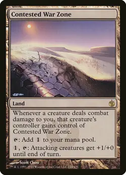 1x Contested War Zone - NM English MTG - Mirrodin Beseiged - Image 1
