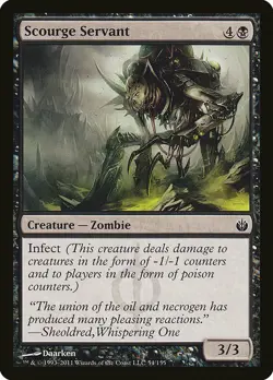 1x Scourge Servant - NM English MTG - Mirrodin Beseiged - Image 1