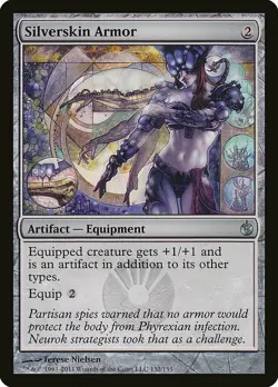 1x Silverskin Armor - NM English MTG - Mirrodin Beseiged - Image 1