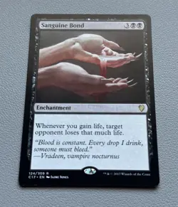 Sanguine Bond 124/309 Rare Enchantment Commander 2017 Magic The Gathering MTG - Image 2