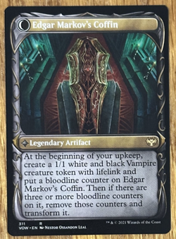 MTG Innistrad Crimson Vow, Edgar, Charmed Groom /Edgar Markov's Coffin -Showcase - Image 2