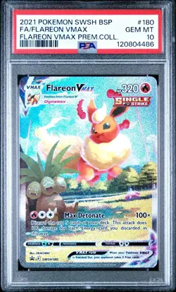 Pokemon Flareon VMAX SWSH180 Black Star Promo PSA 10 Gem Mint - Image 1