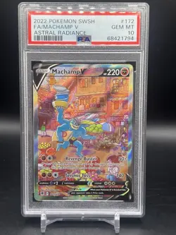 PSA 10 Machamp V Alternate Art 172/189 Pokemon SWSH Astral Radiance English Gem - Image 1