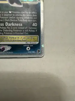 Pokemon TCG Darkrai LV.X Great Encounters 104/106 Holo Ultra Rare 2008 - Image 2