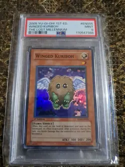 Yu-Gi-Oh! 2005 TLM-The Lost Millennium 1st Edition Winged Kuriboh PSA 9 - Image 1