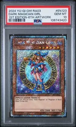 2024 YU-GI-OH! RA03-QUARTER CENTURY BONANZA #EN123 DARK MAGICIAN GIRL PSA 10 - Image 1
