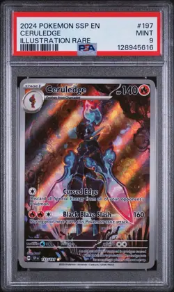Pokemon Ceruledge Illustration Rare Card 197/191 Surging Sparks 2024 TCG PSA 9 - Image 1