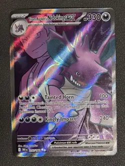 Team Rocket's Nidoking EX 216/182 Full Art Destined Rivals - Pokemon TCG NM - Image 1