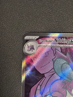 Team Rocket's Nidoking EX 216/182 Full Art Destined Rivals - Pokemon TCG NM - Image 4