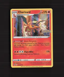 Charizard 010/078 Pokemon GO Holo Rare Stamped Pokemon Card NM - Image 1
