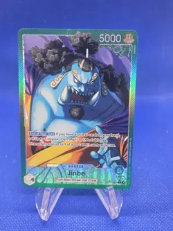 One Piece A Fist of Divine Speed Jinbe OP11-021 Alternate Alt Art Leader NM - Image 1