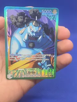 One Piece A Fist of Divine Speed Jinbe OP11-021 Alternate Alt Art Leader NM - Image 2