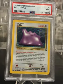 1999 POKEMON FOSSIL DITTO-HOLO PA #3 MINT 9 125403832 PSA 9 - Image 1