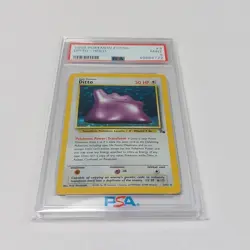 1999 POKEMON FOSSIL #3/62 DITTO RARE HOLO PSA 9 - Image 1