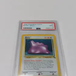 1999 POKEMON FOSSIL #3/62 DITTO RARE HOLO PSA 9 - Image 4