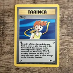 Pokemon TCG Misty Gym Heroes 102/132 Unlimited Rare, LP Vintage - Image 1
