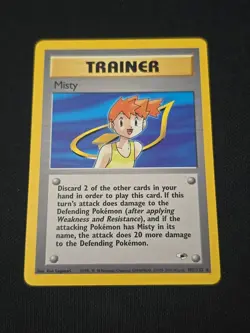 Misty 102/132 Gym Heroes Regular Black Star Rare WOTC Pokemon TCG LP - Image 1