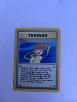 Pokemon TCG Gym Heroes Trainer Misty 102/132 Rare Unlimited Card - Image 1