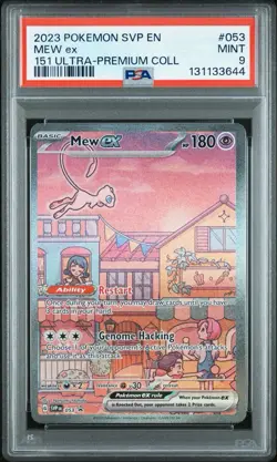 Mew EX 053 Scarlet & Violet Promo Pokemon TCG Card PSA 9 Mint English - Image 1