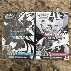 Pokemon TCG Black Bolt & White Flare Booster Bundle Lot of 2 - Factory Sealed - Image 1