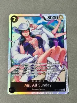One Piece TCG - The Azure Sea’s Seven - Ms. All Sunday OP14-084 SR - NM Foil - Image 1