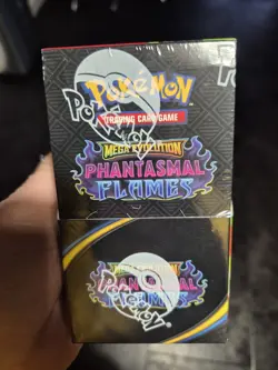 Pokemon Mega Evolution Phantasmal Flames Half Booster Box Of 18 Packs (Sealed) - Image 1