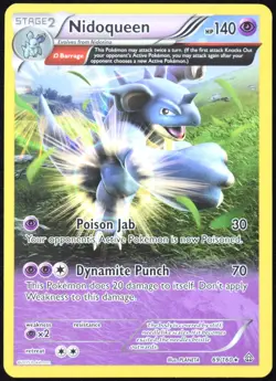 Pokemon TCG Nidoqueen (Omega) 69/160 2015 Primal Clash Rare Card - MP - Image 1