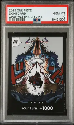 2023 ONE PIECE OP05-AWAKENING OF THE NEW ERA ALTERNATE ART DON!! CARD PSA 10 - Image 1