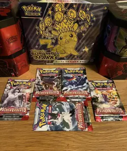 Pokemon Paldea Evolved Booster Pack Art Bundle [Set of 5] - Sealed - Image 2