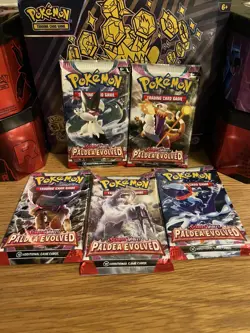 Pokemon Paldea Evolved Booster Pack Art Bundle [Set of 5] - Sealed - Image 1