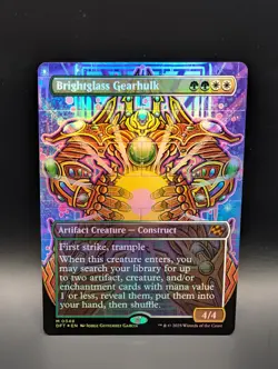 MTG - Brightglass Gearhulk - FOIL BORDERLESS - Artifact Creature - DFT #348 - Image 1
