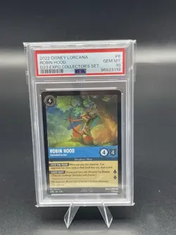 2022 Disney Lorcana Robin Hood #6 D23 EXPO PROMO 1st PSA 10 Gem - Image 1